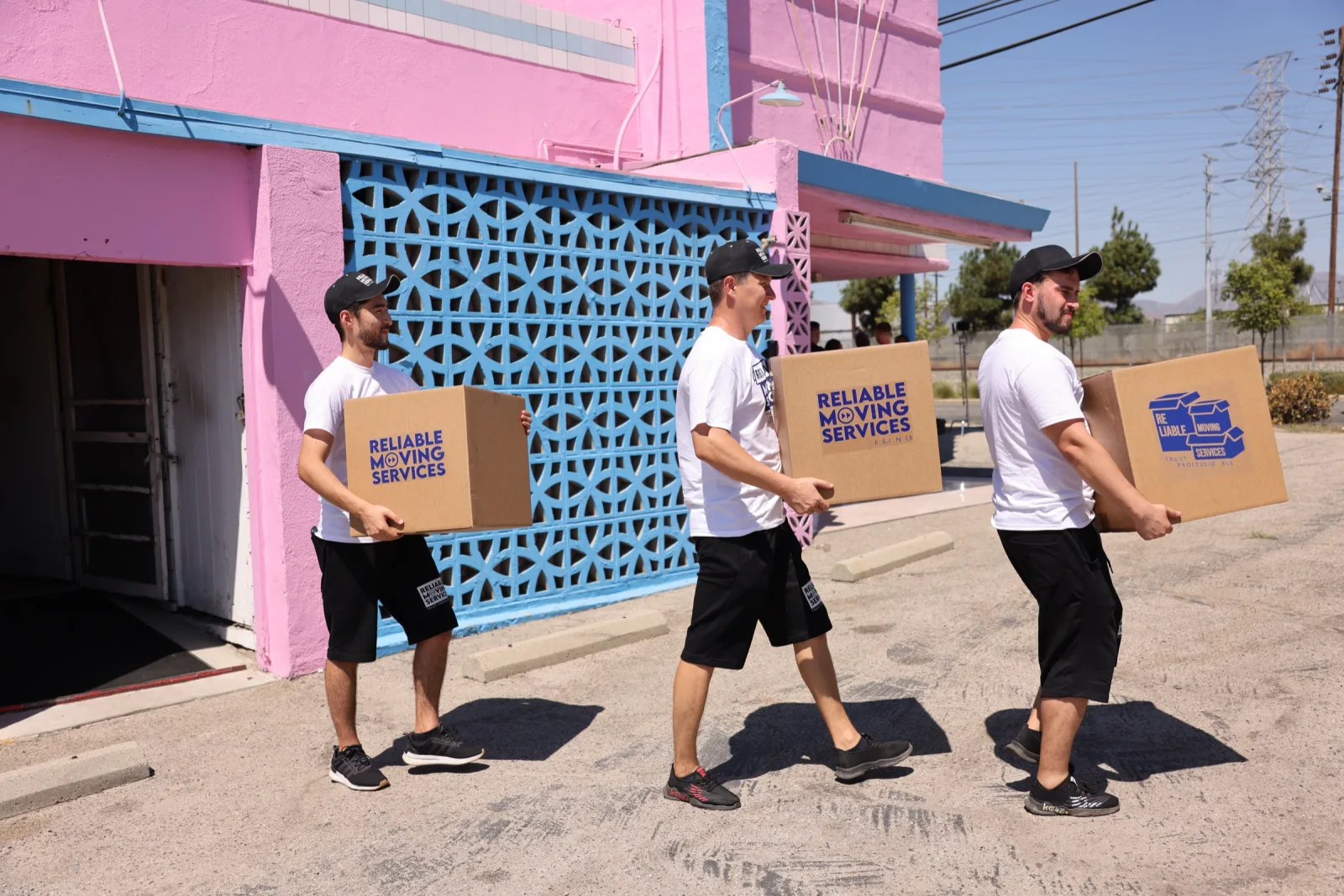 The Reliable Moving Services LA crew ready to start your move.